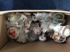 Box Of Assorted Decorative Ceramics.