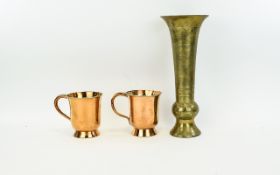 Copper Tankards Two in total, debossed t