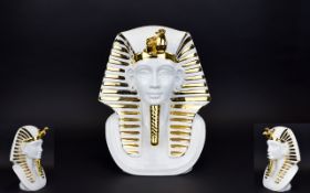 Tutankhamun Ceramic Bust Contemporary st