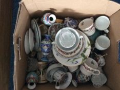 Box of Assorted Ceramics and Oddments.