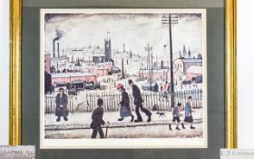 L. S. Lowry 1887 - 1976 Pencil Signed Ltd Edition Colour Print / Lithograph.