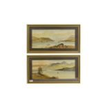 William Henry Earp 1854 - Late 19th / Early 20th Century Pair of Watercolours - Panoramic Views of