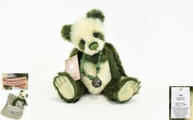 Charlie Bears Minimo Collection Ltd and Numbered Edition Fully Jointed Teddy Bear ( Panda ) Made