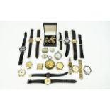 A Mixed Collection Of Gents Watches In various sizes and condition approx 19 in total to include