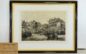 Charles Cattermole 1832 - 1900 Pencil Signed by The Artist - Scarce Proof Etching.