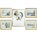 A Collection Of Signed Prints Four in total, pencil signed by artist John Henry Instance,