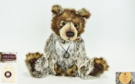 Charlie Bears Teddy Bear - Name ' Diesel ' Original Full Size. Designed by Isabelle Lee.