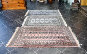 Kashmir Rugs Three in total, of fine quality, wool blend,
