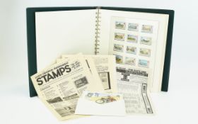 Isle Of Man Stamp Album Complete 1990 - 1996 all mint and mounted, also post cards.