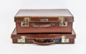 Two Brown Leather Masonic Cases