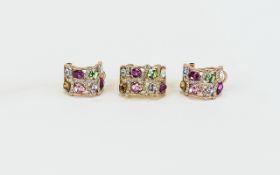 Crystal Set Statement Ring And Earring Set Boxed,