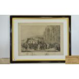 Charles Cattermole 1832 - 1900 Pencil Signed by The Artist - Scarce Remarque Proof Etching of ' The