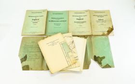 Military Interest WWII German Classified Books and Maps "Militärgeographische Einzelangaben über