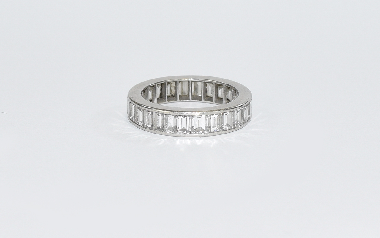 Platinum Set - Top Quality Diamond Full Eternity Ring.