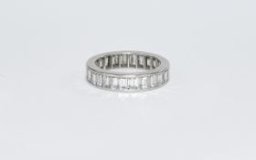 Platinum Set - Top Quality Diamond Full Eternity Ring.