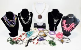 A Large Mixed Collection Of Contemporary Costume Jewellery Approx 27 items in total to include