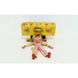 Pelham Handmade Puppet. S.S. Clown, with Box. c.1970. Good Condition. 12 Inches Tall.