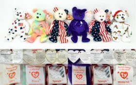 Beanie Babies Collection of ( 6 ) + All In Pristine Condition.