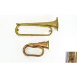 Cavalry Bugle Copper and brass bugle marked 23 Royal Welsh Fusiliers.