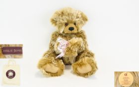 Charlie Bears Collection - Golden Sand Colour Plush Teddy Bear. Name ' Heather ' CB 193747.