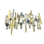 A Large Mixed Collection Of Mens Stainless Steel Watches Approx 18 items in total in varying styles