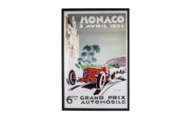 Formula I World Championship Advertising Poster,