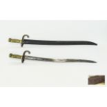 French Model 1866 Sabre Bayonet With Scabbard Dated For 1874