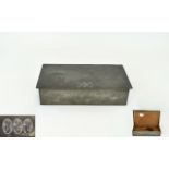 An Arts & Crafts Tudric Pewter Rectangular Cigar Box Designed by Archibald Knox for Liberty & Co,