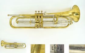 Josef Lidl Brno Brass and Chrome Bass Trumpet.