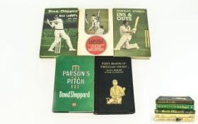 Cricket Interest A Collection Of Autographed Books Five in total, each autographed to the interior,