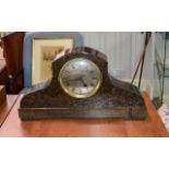 Marble Case Mantle Clock Large clock with gold tone face with roman numerals marked Armstrong