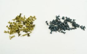 Collection of Vintage Plastic Miniature Soldiers - Over 100 ( One Hundred ) - Please See Photo.