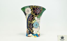 Old Tupton Ware Hand Painted Tube lined Vase ' Spring Flowers ' Pattern. Marks to Underside of Vase.