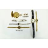 Collection Of Watches And Costume To Include A Gold Plated Full Hunter Pocket Watch,