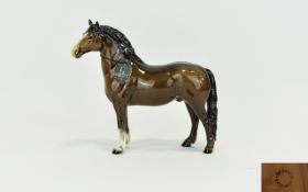 Beswick - Early Horse Figure with Original Label ' Welsh Cob ' Model No 1793. Issued 1962 - 1975.