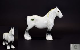 Beswick Horse Figure ' Shire Mare ' Model No 818. Issued 1961 - 1989. Designer A. Gredington.