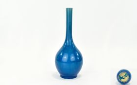 Chinese Powder Blue Bottle Vase, 19th/20thC Jun Ware Style vase,