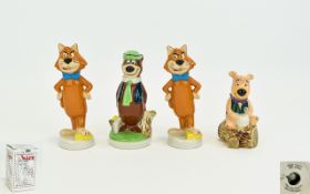 Four Boxed Limited Edition Wade Figures Yogi Bear, 2 x Mr Jinks & Boo Boo.