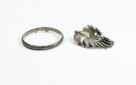 Dutch Coin Bracelet and Silver Bangle,