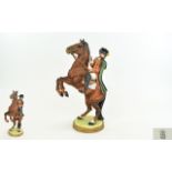 Beswick Seated Horse Figure ' Connoisseur Series Horses ' Highway Man - Matt,