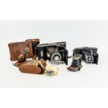 Collection Of Vintage Cameras And Photo Ephemera Approx six items in total to include three small