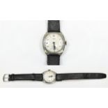 Gents Rone Wristwatch Circular White Enamelled Dial Arabic Numerals With Subsidiary Seconds,