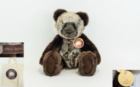 Charlie Bears Hand Crafted In Chocolate and Hazel Coloured Plush Teddy Bear,