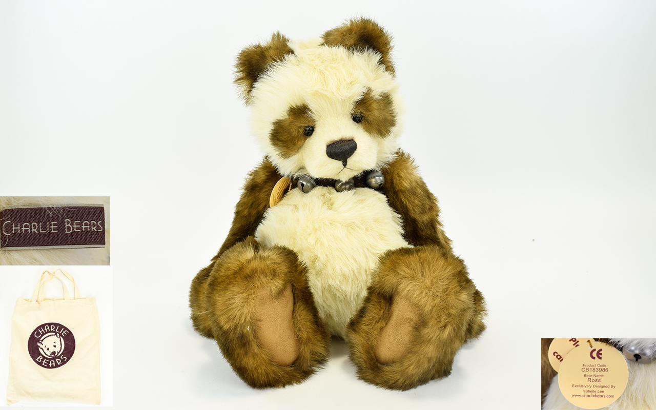 Charlie Bears Big Panda Bear - Named ' Ross ' Designer Isabelle Lee,