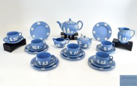 Wedgwood Blue Jasperware ( 22 ) Piece Tea Service.