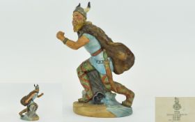 Royal Doulton Figure 'The Viking' Matte ceramic figure, circa 1972. Marked to base model no. H.N.