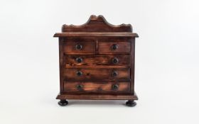 Table Top Small Apprentice Wooden Chest of Drawers, In As New Condition.