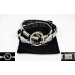 Christine Alexander Stunning Leather Diamonte and Swarovski Crystal Set Belt. Excellent Condition.