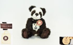 Charlie Bears Plush Fur Hand Finished and Fully Jointed Panda Bear.