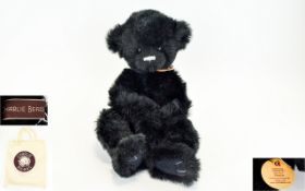 Charlie Bears Plush Black Fur Hand Finished and Fully Jointed Teddy Bear,